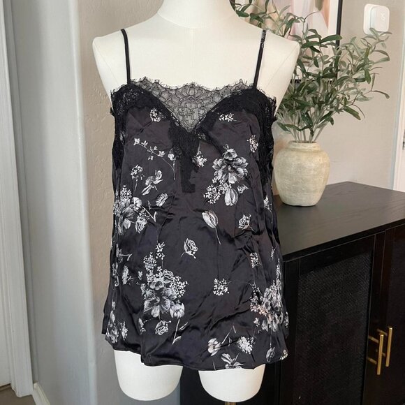 Designer CAMI NYC Silk Sweetheart Camisole – Stone Floral, Size S (NWT) - Picture 1 of 5